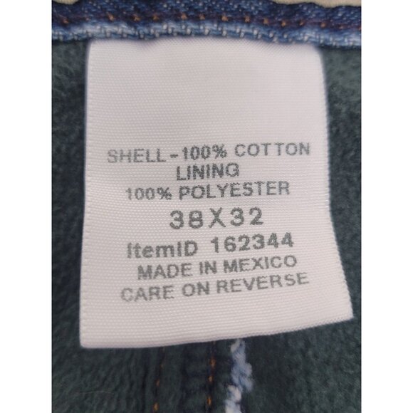 L.L. Bean Fleece Lined Denim Blue Jeans‎ Size 38X32 Straight Leg - Picture 7 of 7